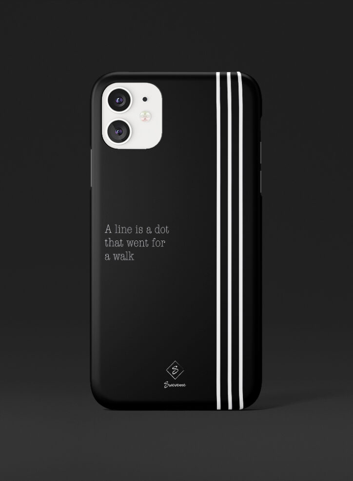 3 vertical parallel white lines in a dark background phone case front