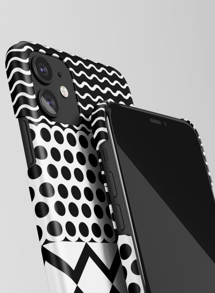 Aztec art type geometric shapes combines phone case closeup