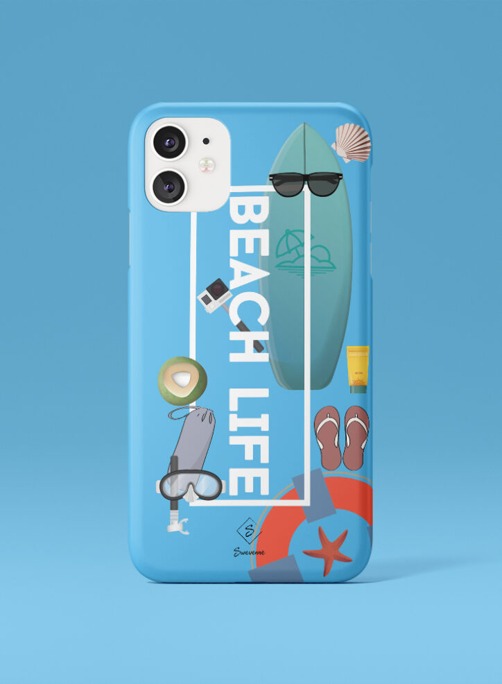 Blue Shade Beach Life Phone Case Front