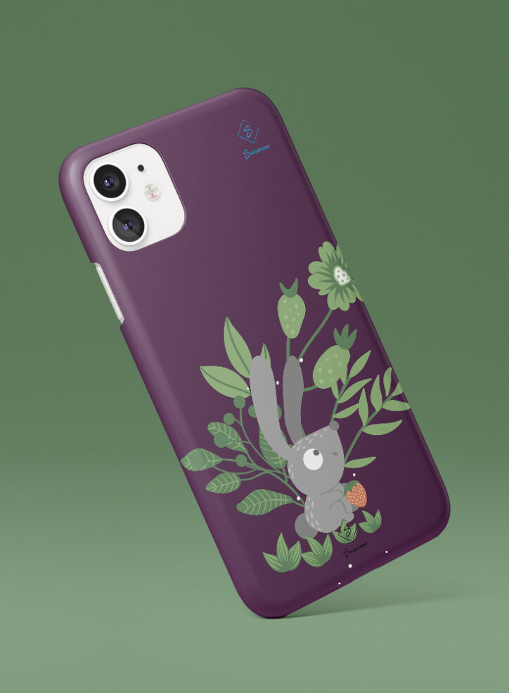 Baby Rabbit in the Jungle phone case side