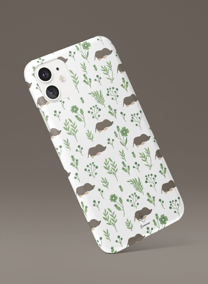 Mouse in the Jungle Pattern phone case side