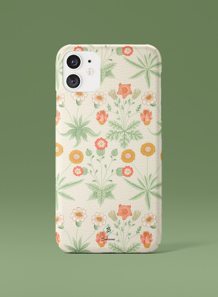 Creamy daisy flowers floral pattern phone case