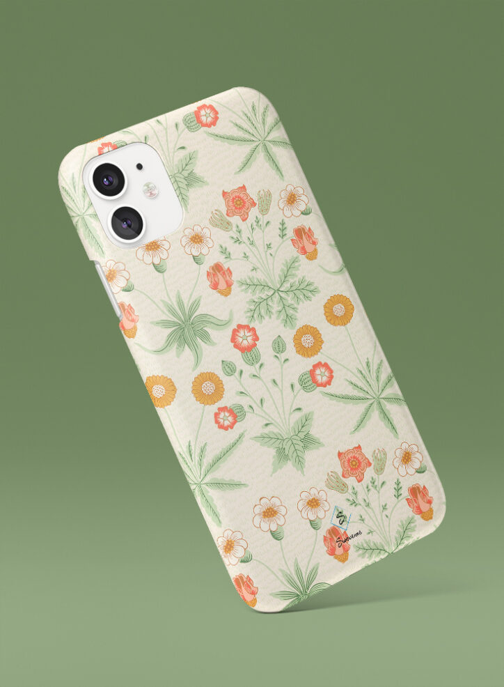 Creamy daisy flowers floral pattern phone case side