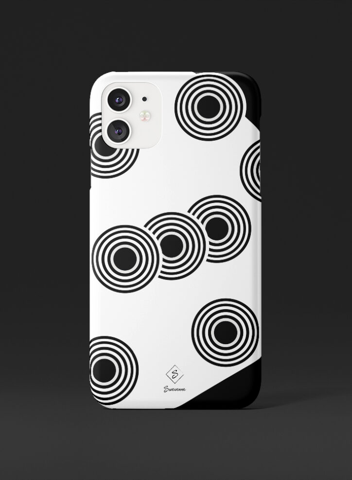 Concentric Circles arranged in bunches phone case front