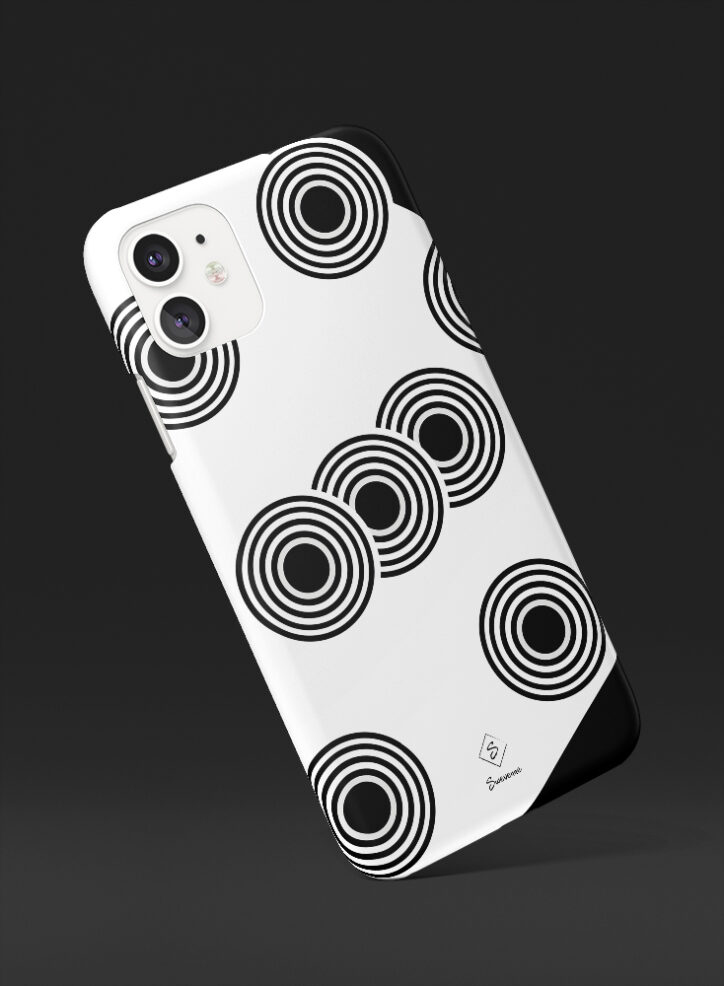 Concentric Circles arranged in bunches phone case side
