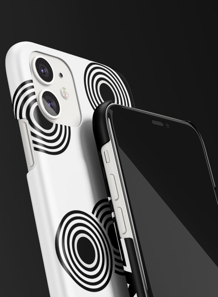 Concentric Circles arranged in bunches phone case closeup