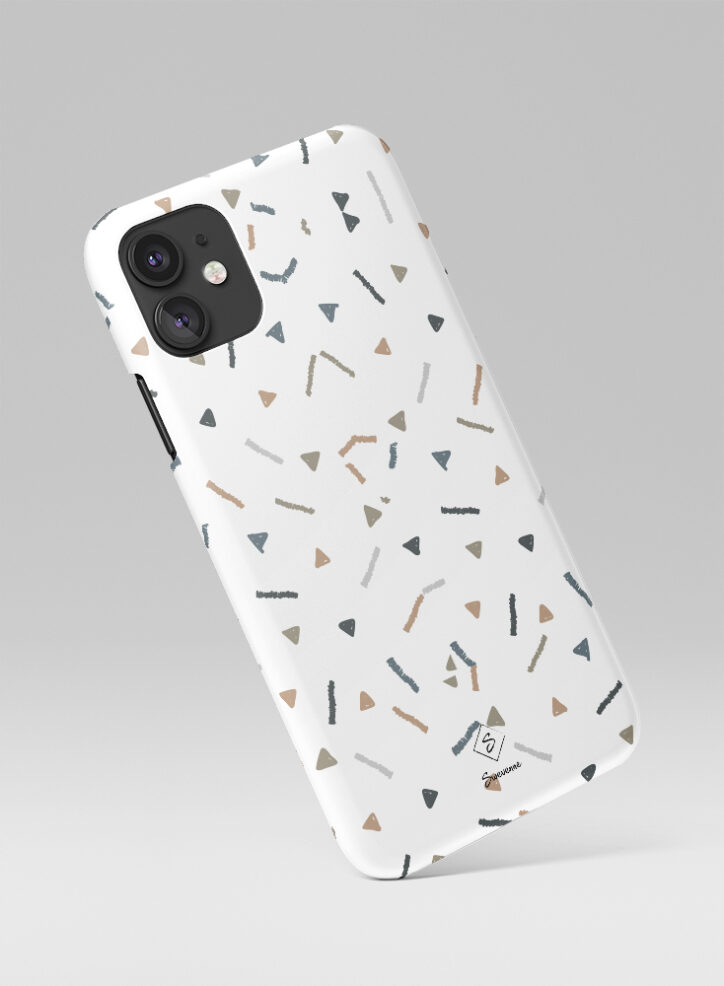 Random Crayon Strokes on white phone case side