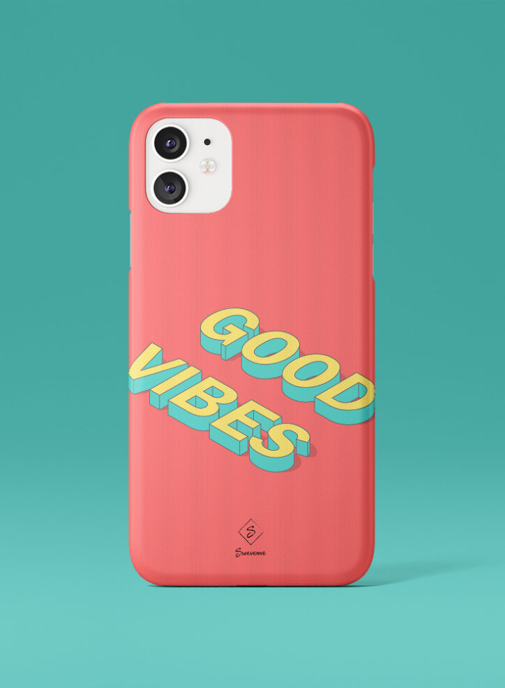 Good Vibes Typography Phone Case Front