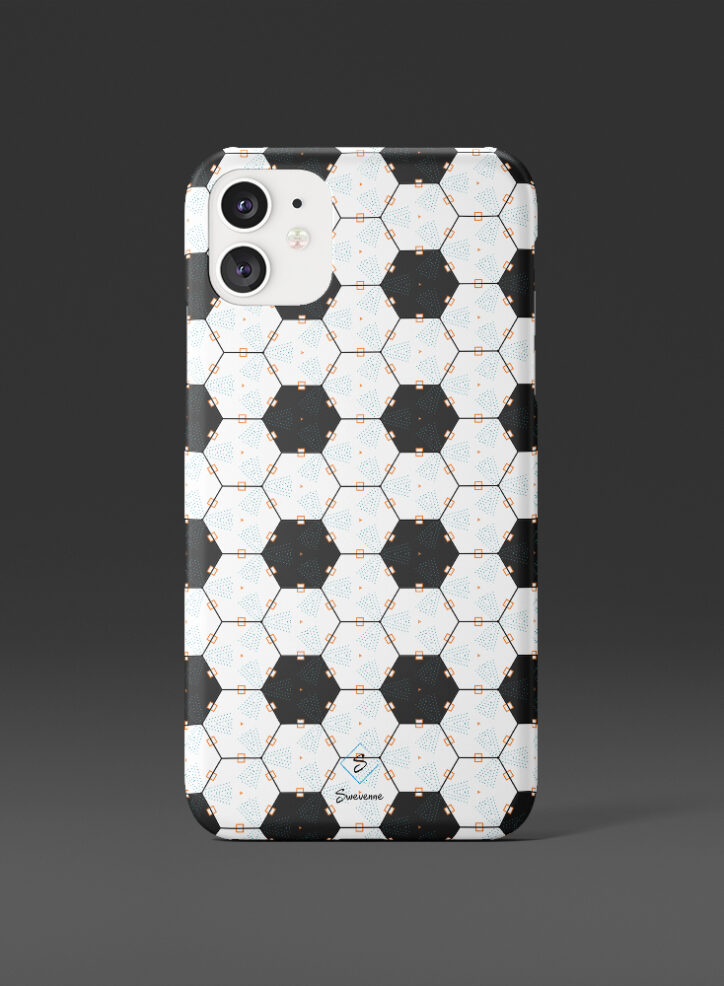 Black Hive Pattern Phone Case Front