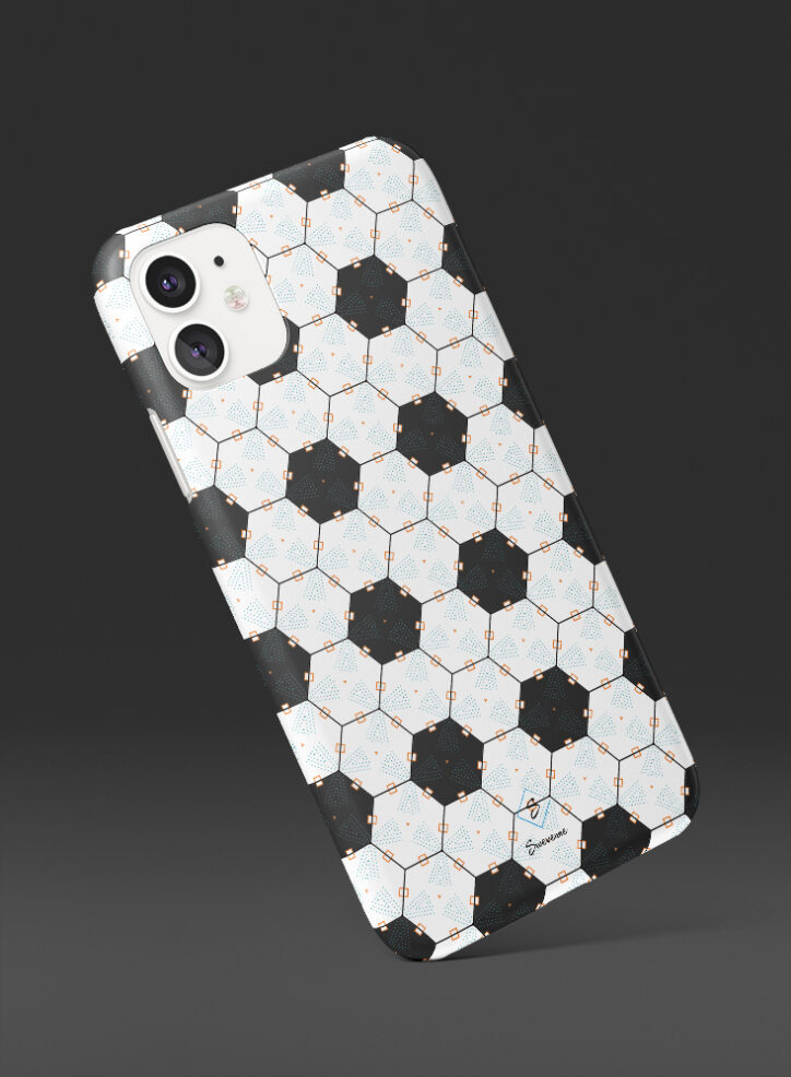 Black Hive Pattern Phone Case Side