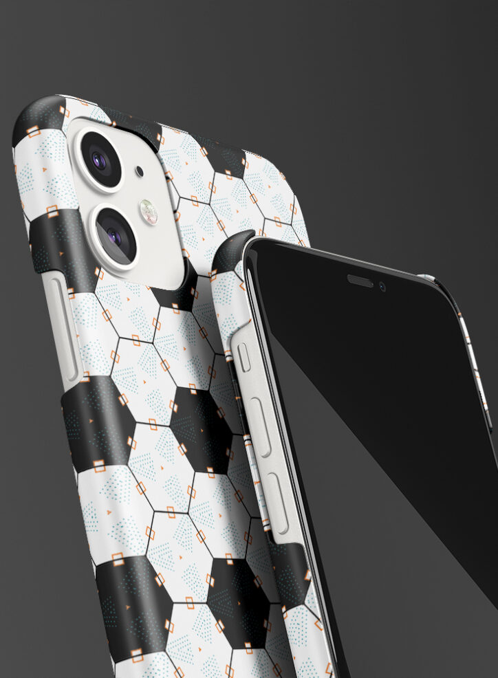 Black Hive Pattern Phone Case Closeup