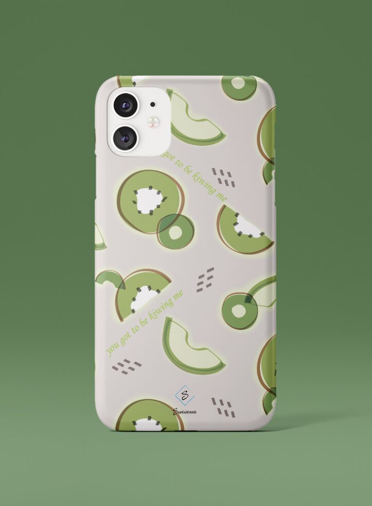 Kiwi fruit illustration phone case front