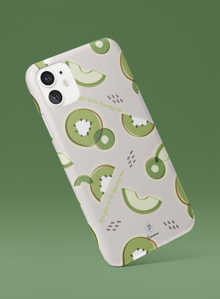 Kiwi fruit illustration phone case side