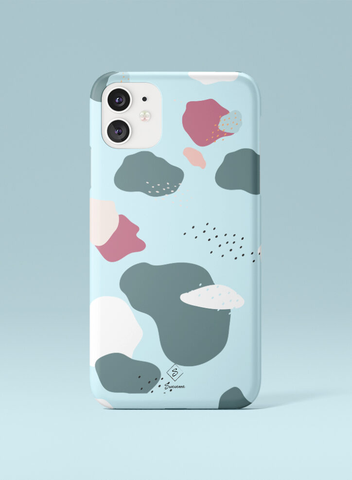 Abstract clouds in sky blue phone case front