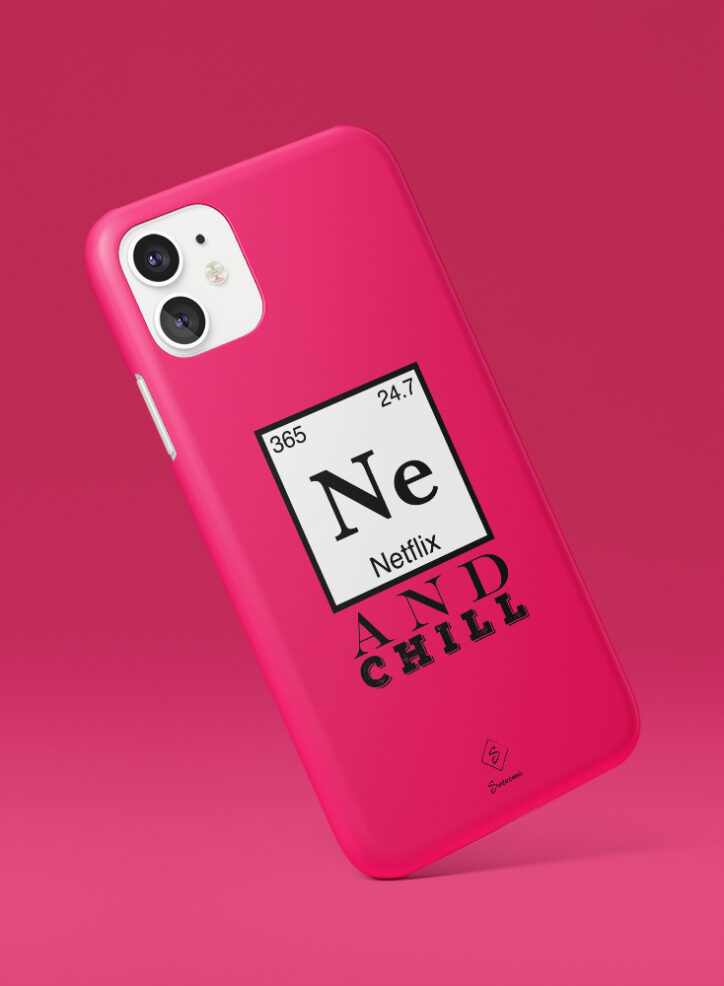 Netflix and Chill typography phone case side