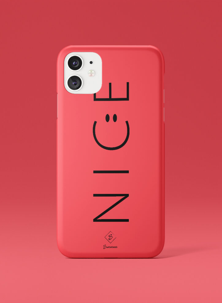 Nice Smile red phone case front