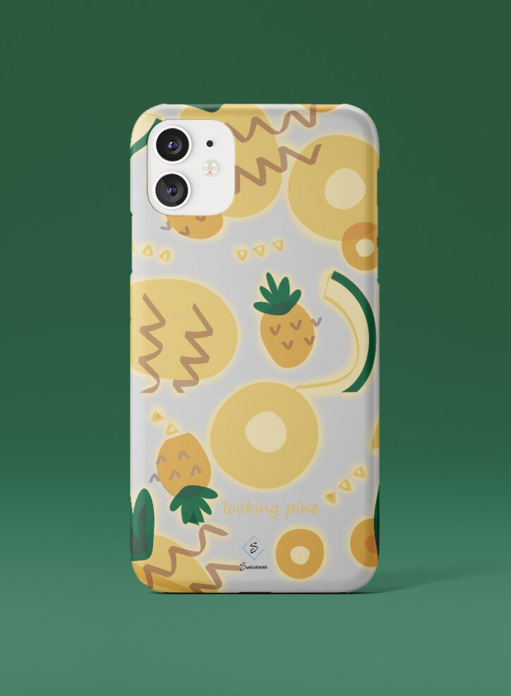 Pineapple fruit illustration phone case front