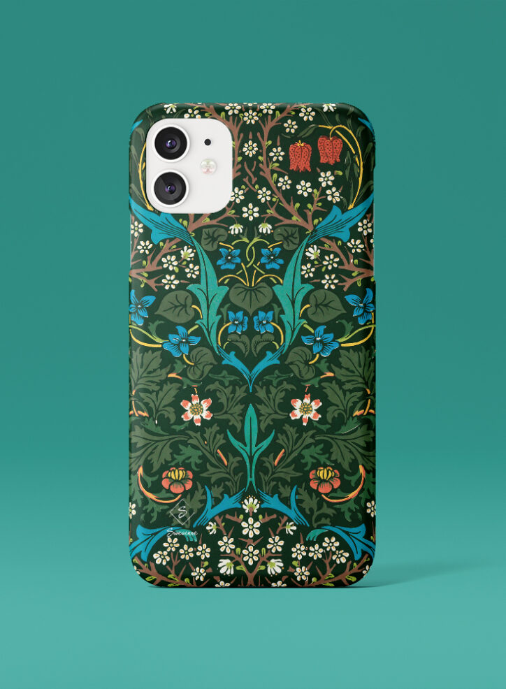 Tulip flowers and leaves floral vine phone case front
