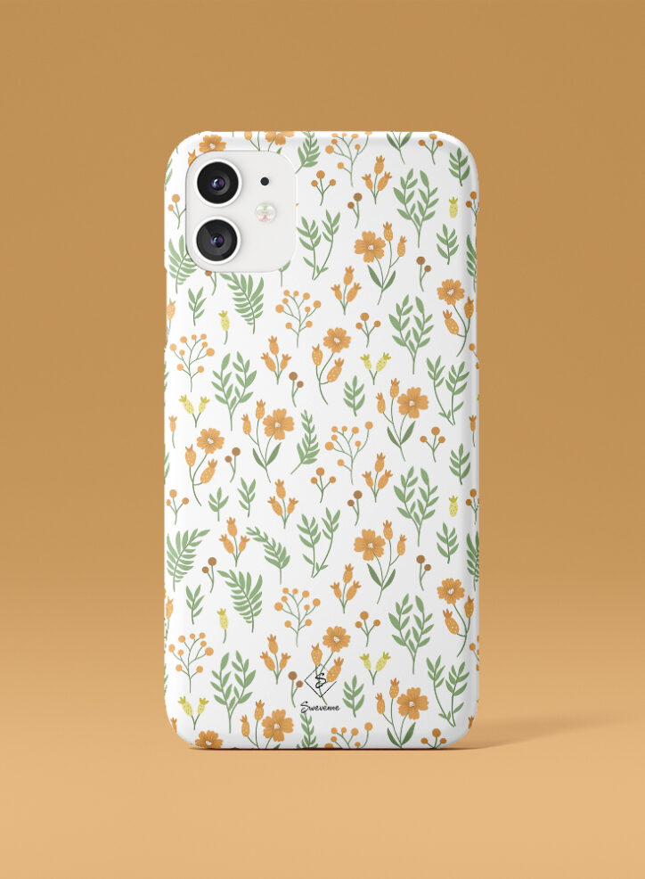 Colourful flowers in jungle pattern phone case front