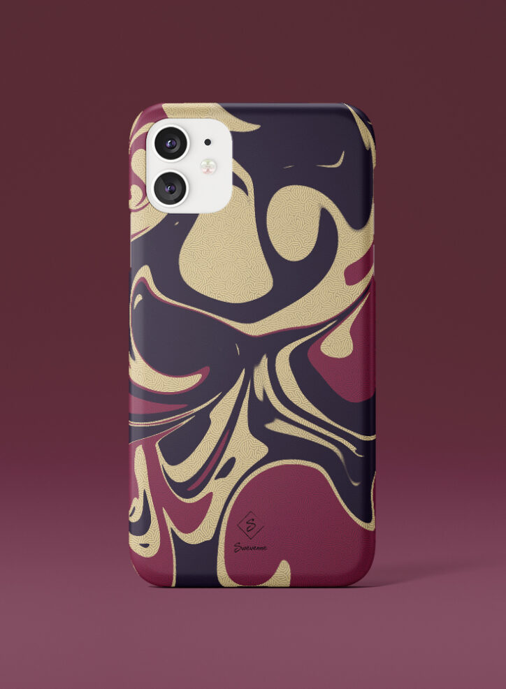 Liquid Textured Marble effect Phone Case front
