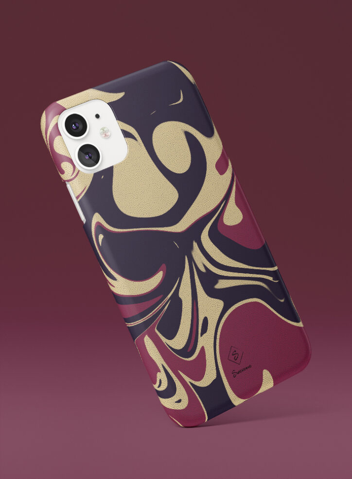 Liquid Textured Marble effect Phone Case side