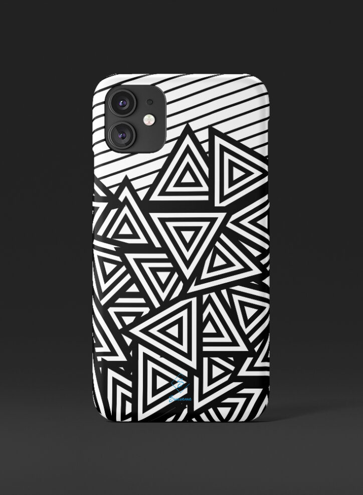 Concentric triangles stacked confusingly phone case front