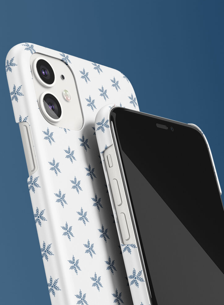 Twigs in white background phone case closeup
