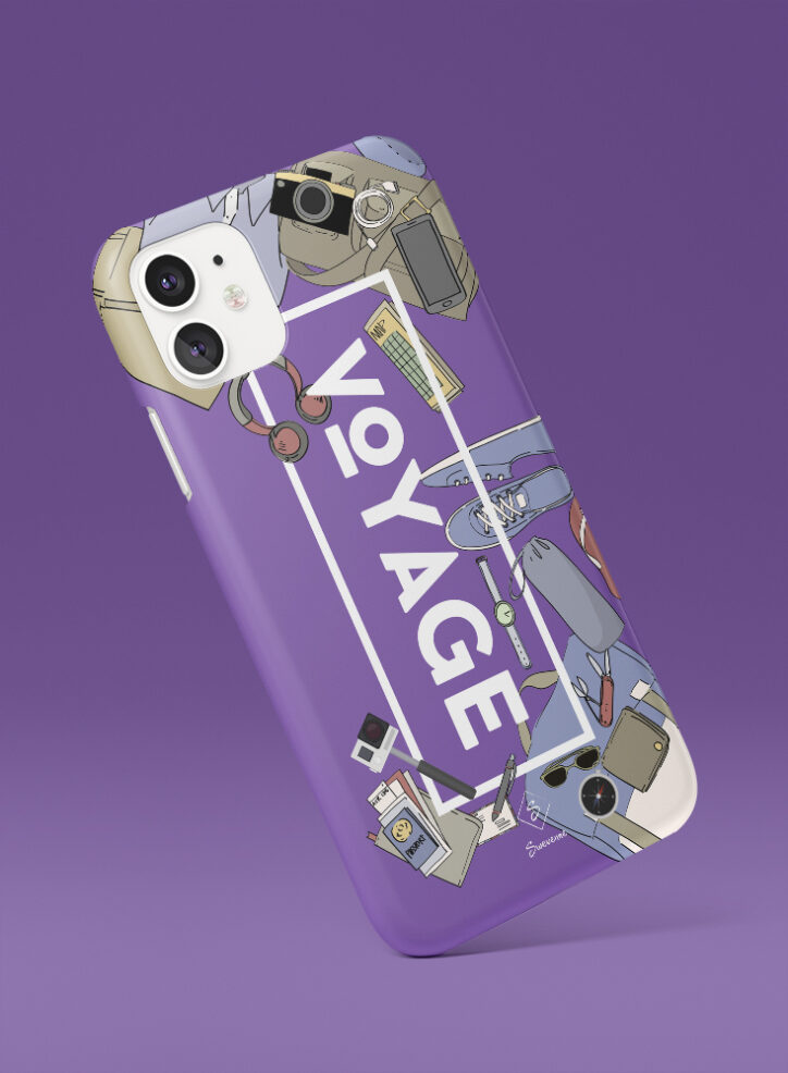 Lavender Shade Voyage Phone Case Side