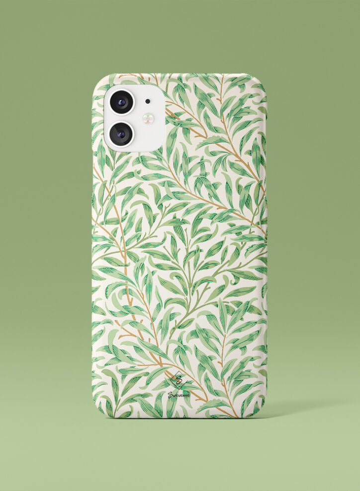 Dense leaves of willow tree phone case front