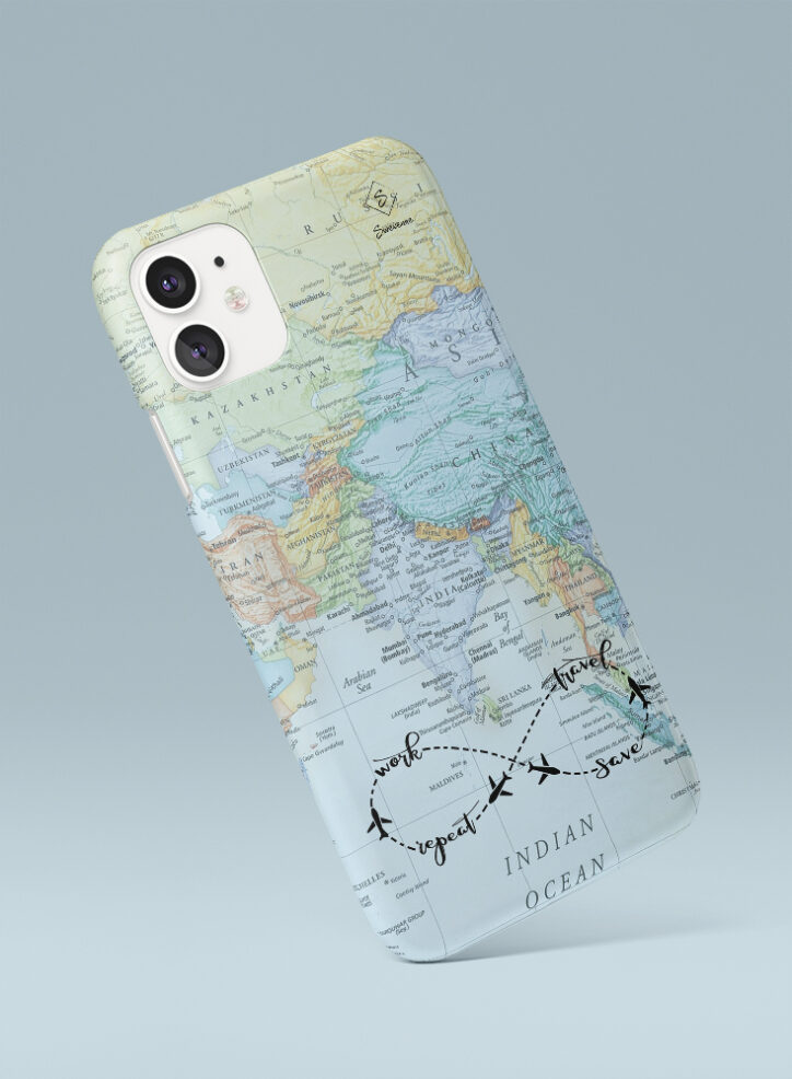 Cycle of Work Save Travel Repeat Phone Case Side