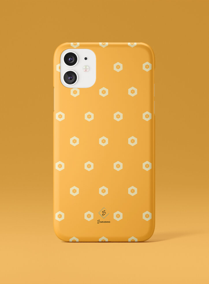 Yellow Hexagons phone case front