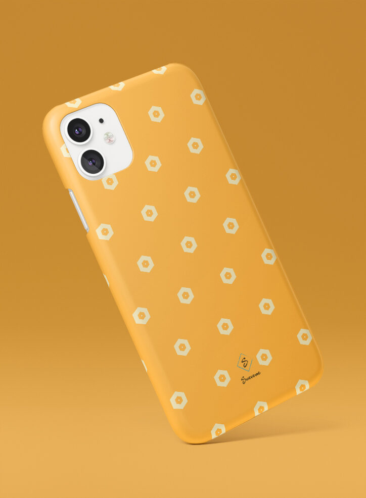 Yellow Hexagons phone case side