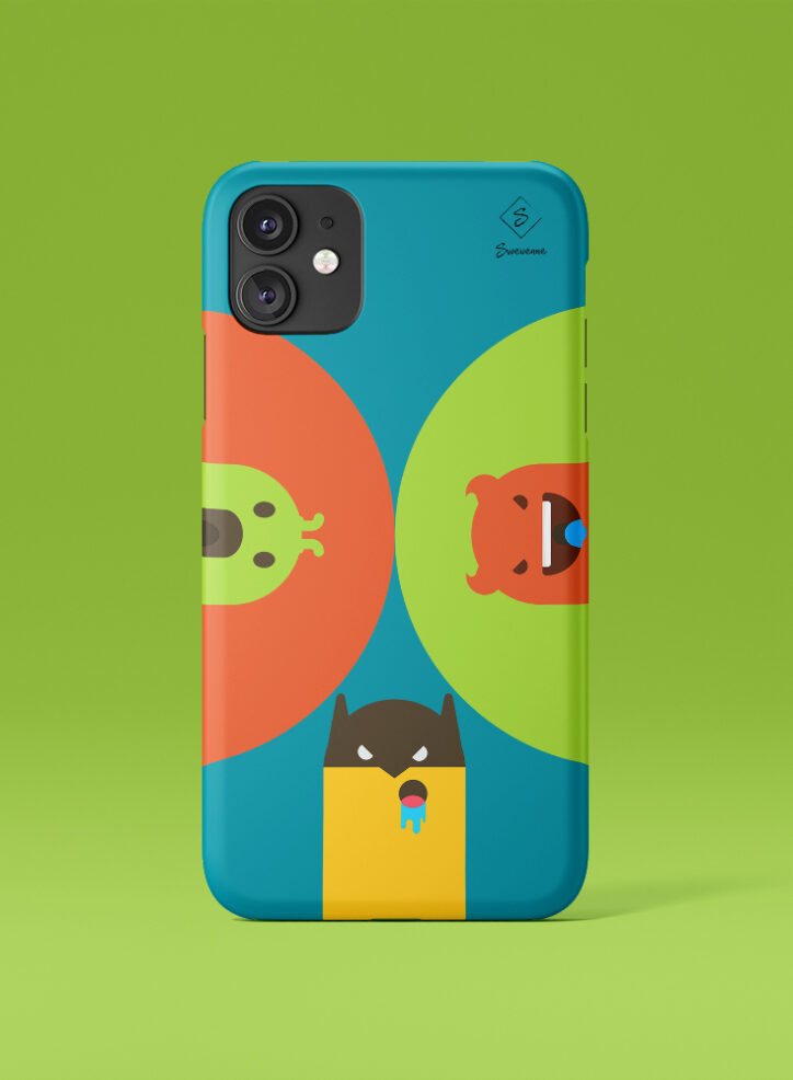 Screaming emojis phone case front