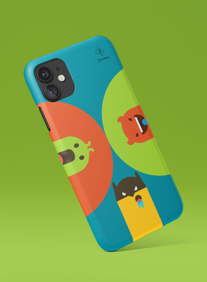 Screaming emojis Phone Case Side